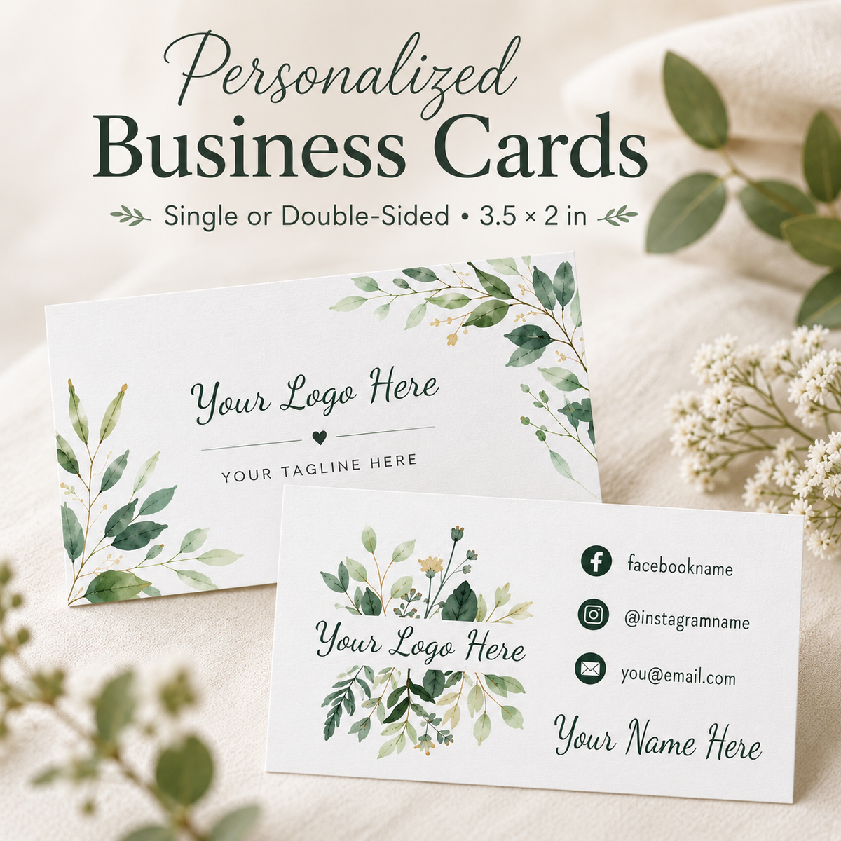 Custom Business Cards for Small Business | 3.5 x 2 Inch