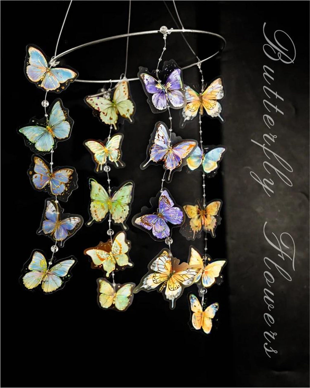 Butterfly sticker craft mobile inspiration