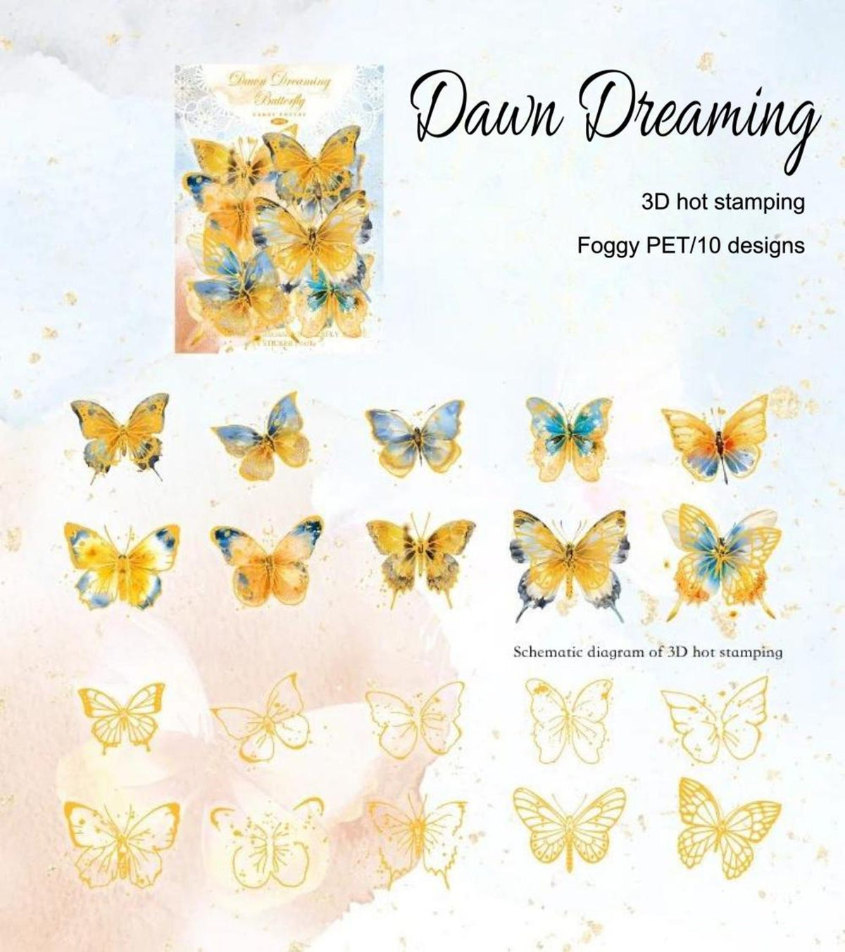 Dawn Dreaming butterfly sticker set