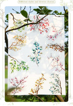 Botanical branch PET sticker colour and style selection