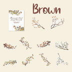Botanical Branch PET Stickers – Brown