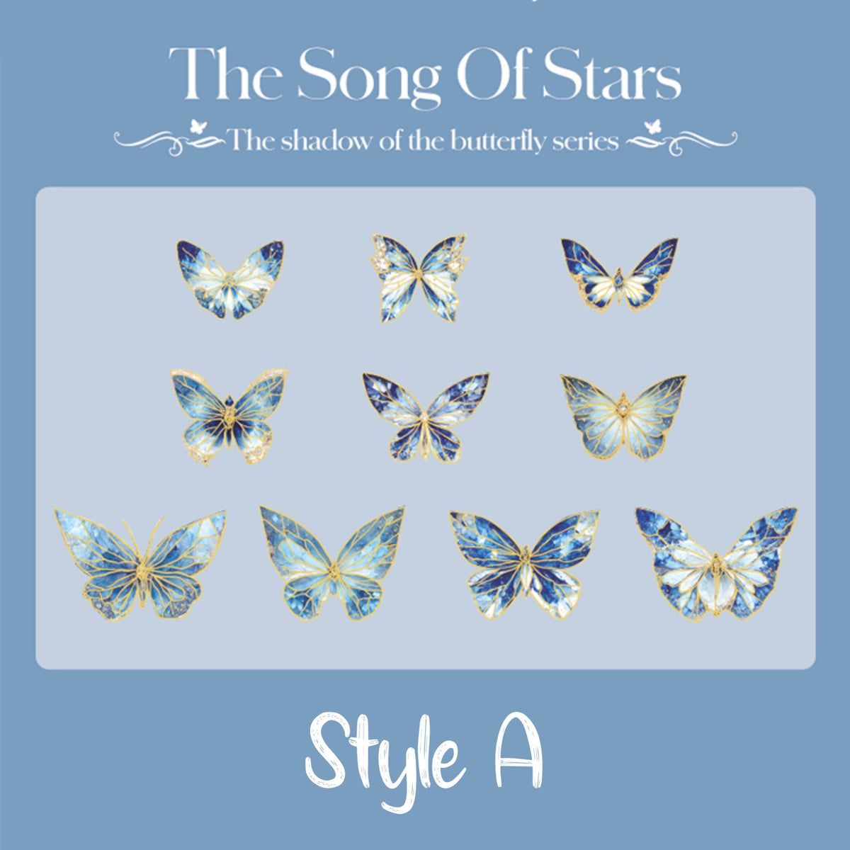 Holographic butterfly stickers Style A