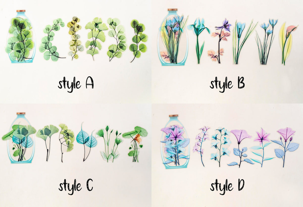 Large Botanical PET Stickers – Style A