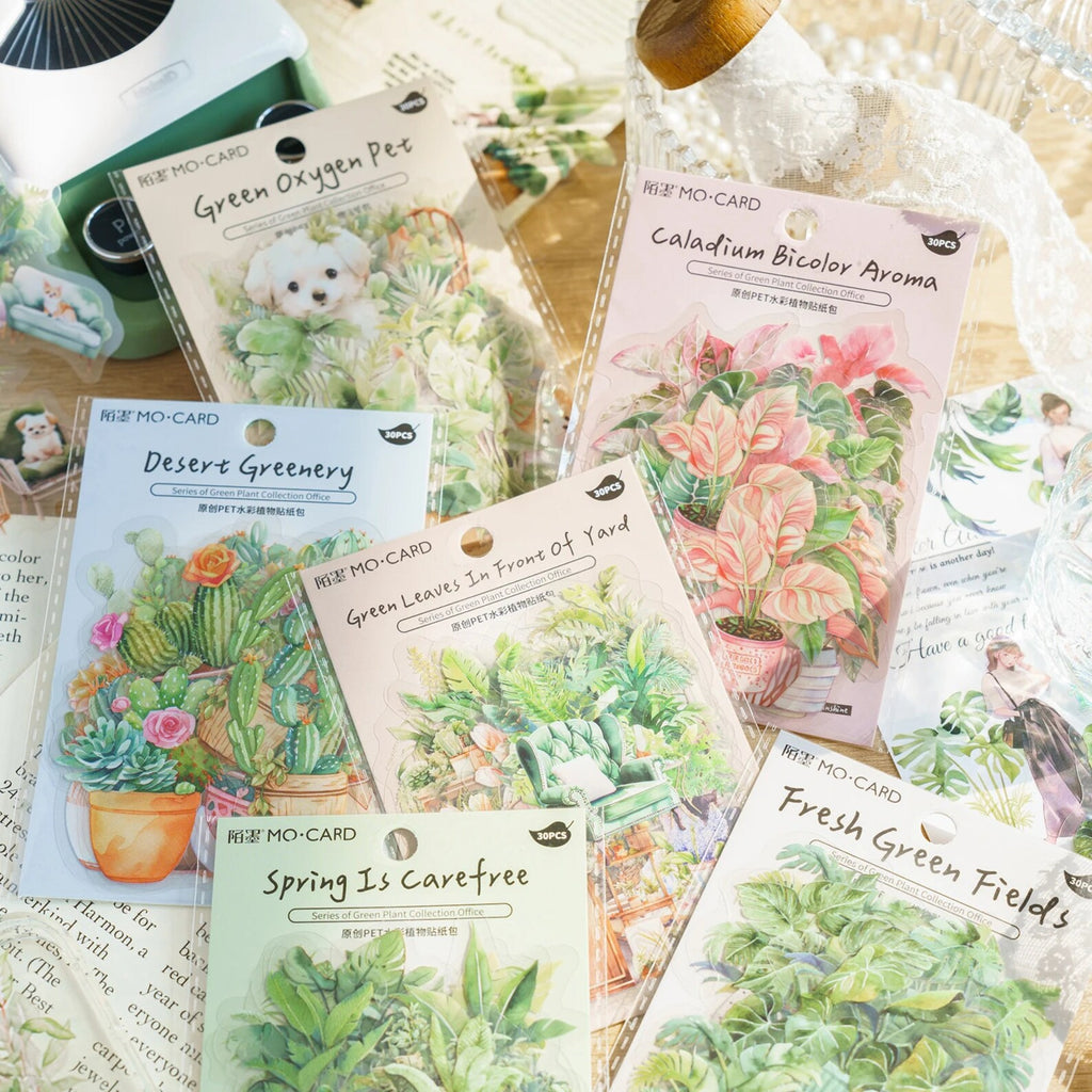 Plant Collection Stickers full botanical style assortment