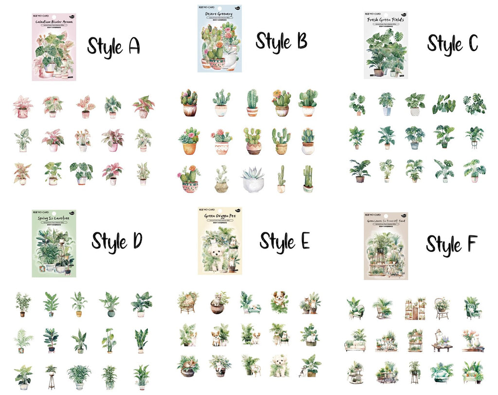 Plant Collection Stickers – Style F