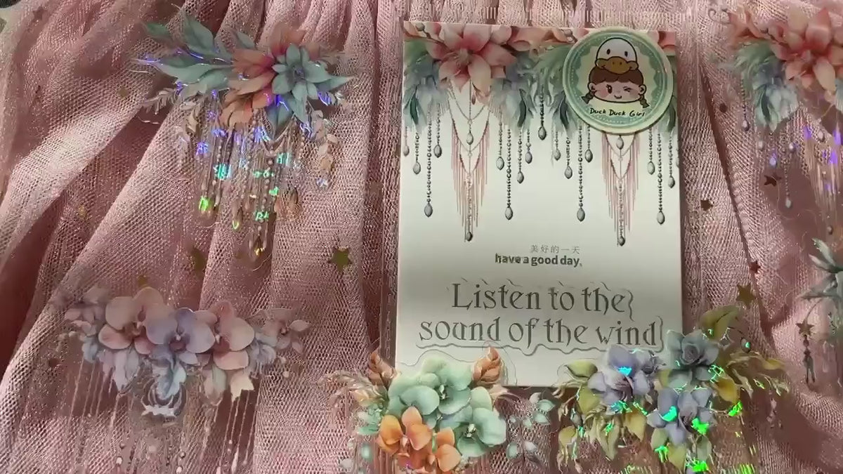 Crystal wind chime boho gemstone PET stickers product video