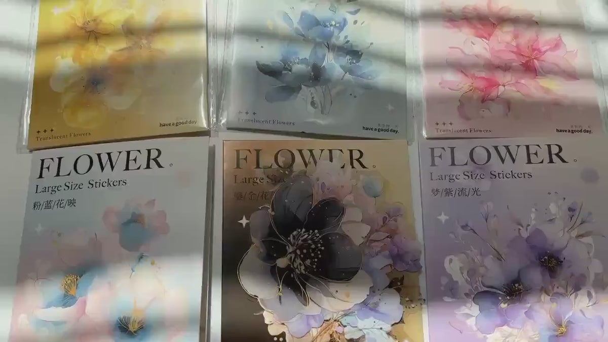 Translucent flower PET stickers product video
