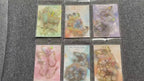 3D gold butterfly PET stickers with raised foil details