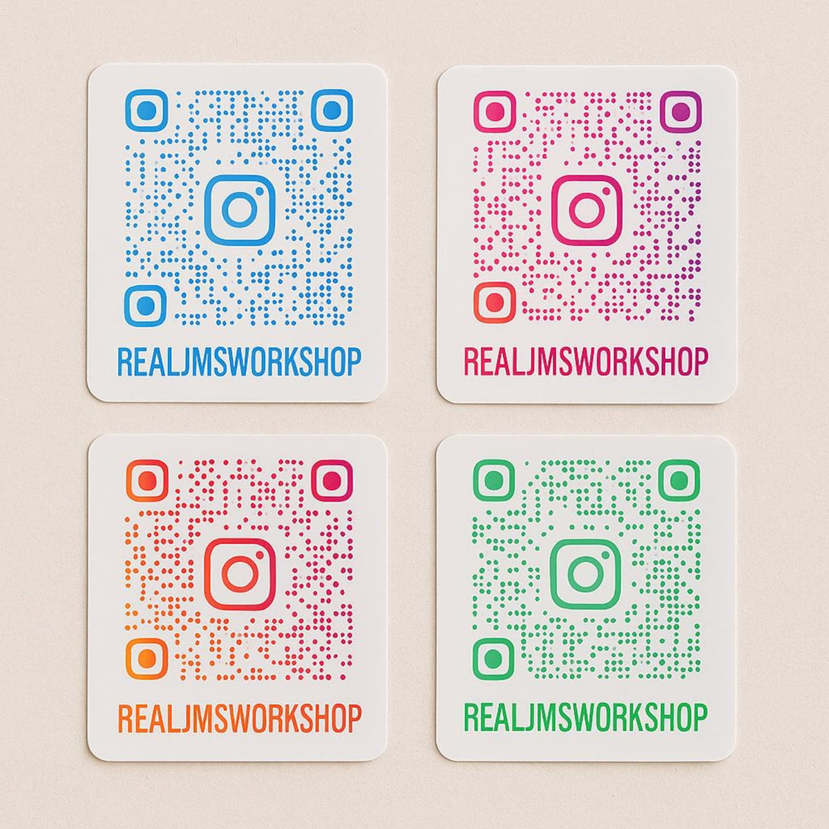 Custom QR code stickers for small business packaging