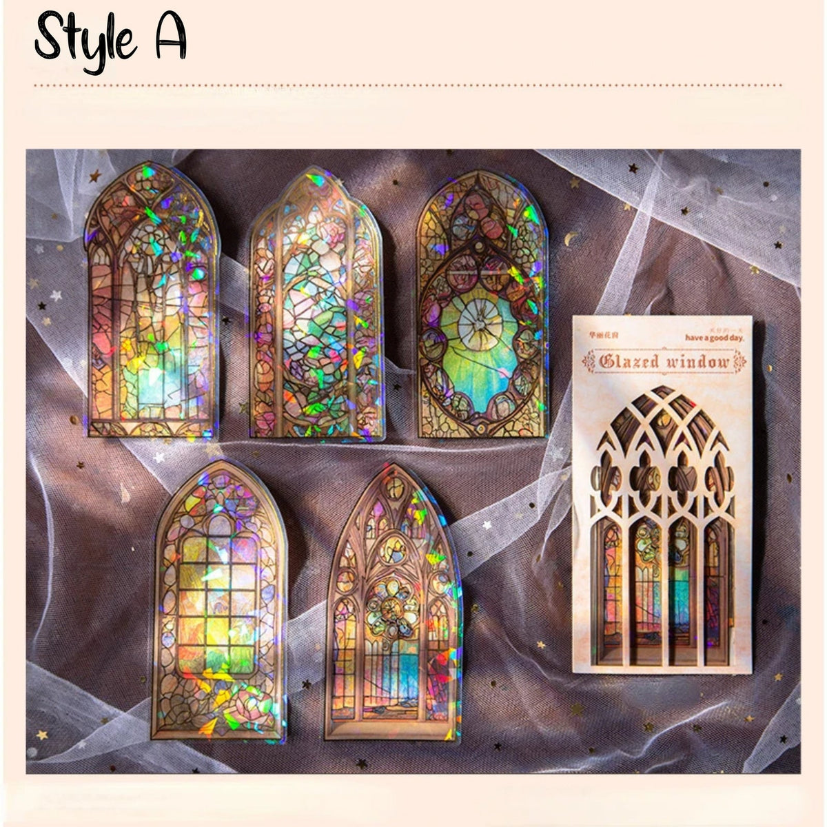 Stained Glass PET Stickers – Style A