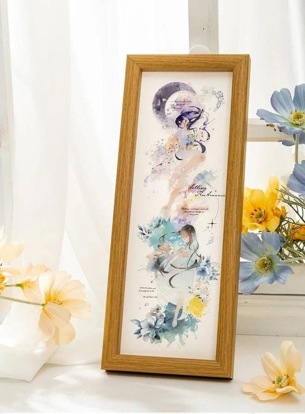 Watercolor Canvas PET sticker framed art inspiration
