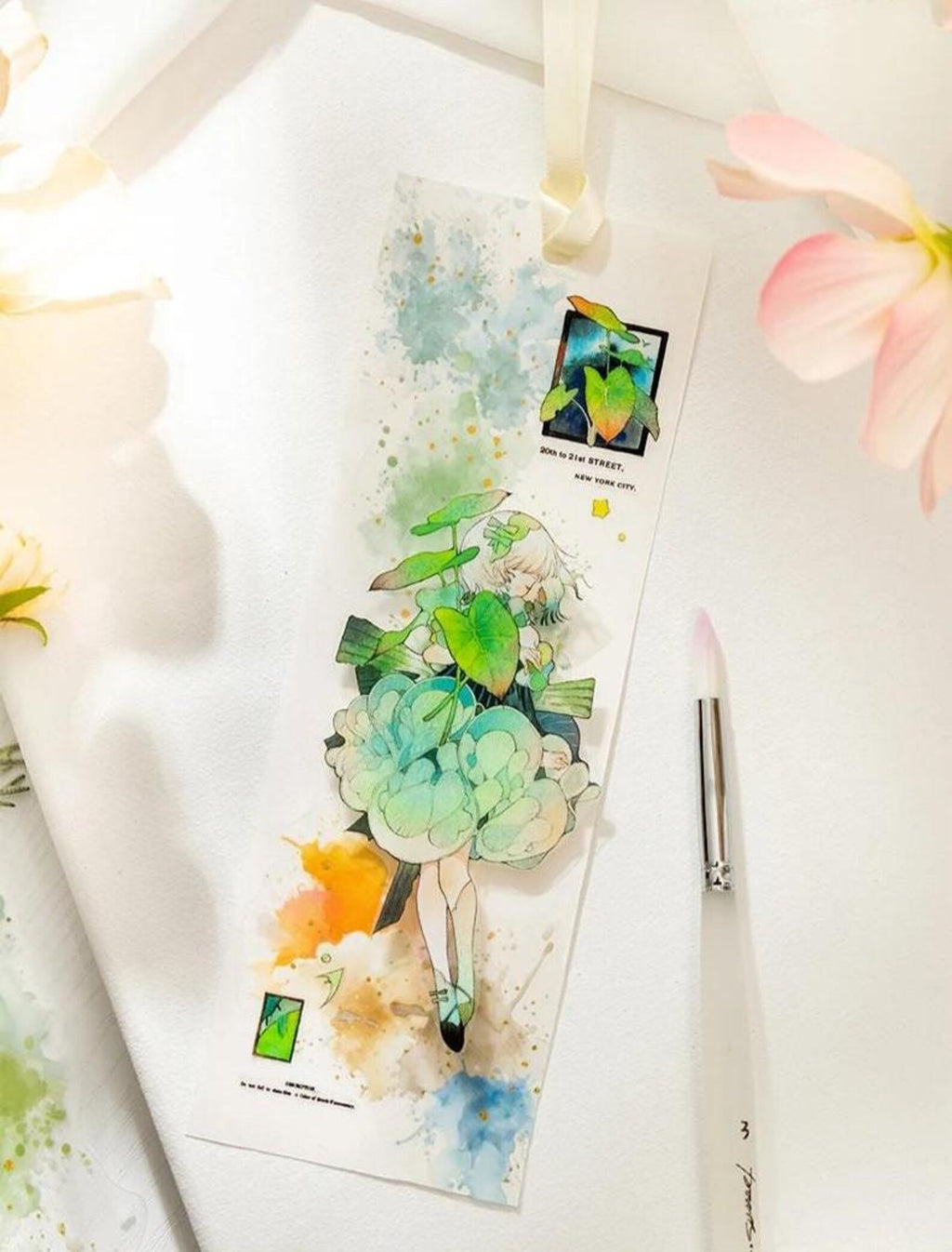 Watercolor Canvas PET sticker bookmark inspiration