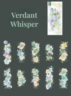 Verdant Whisper Watercolor Canvas sticker set